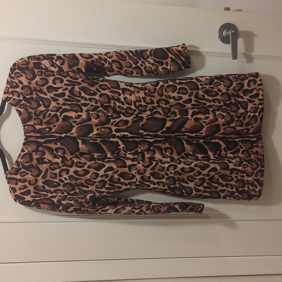 Babaton Leopard Print Long-Sleeved Dress - Picture 10 of 11